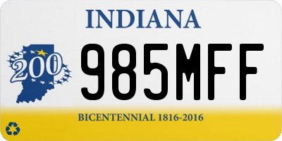 IN license plate 985MFF