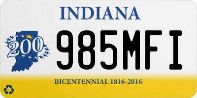 IN license plate 985MFI