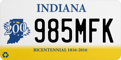 IN license plate 985MFK