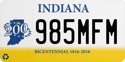IN license plate 985MFM
