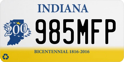 IN license plate 985MFP