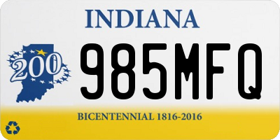 IN license plate 985MFQ