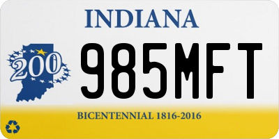 IN license plate 985MFT