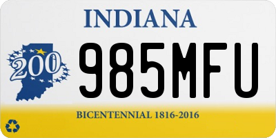 IN license plate 985MFU