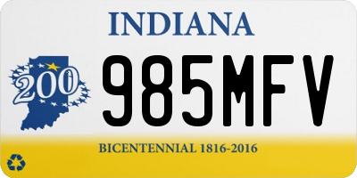 IN license plate 985MFV