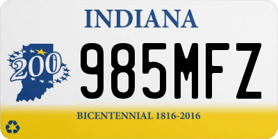 IN license plate 985MFZ