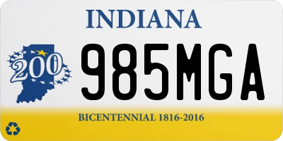 IN license plate 985MGA