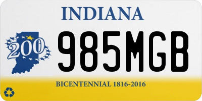 IN license plate 985MGB