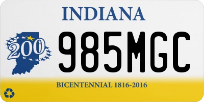 IN license plate 985MGC