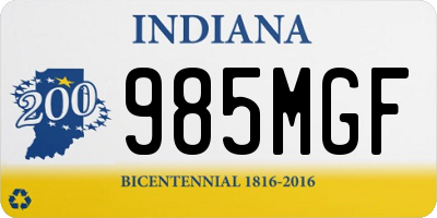 IN license plate 985MGF