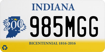 IN license plate 985MGG