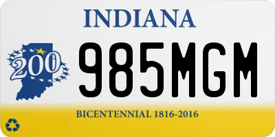IN license plate 985MGM