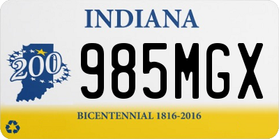 IN license plate 985MGX