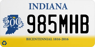 IN license plate 985MHB