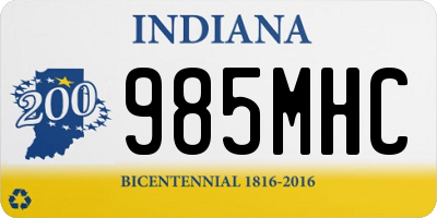 IN license plate 985MHC