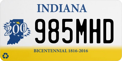 IN license plate 985MHD