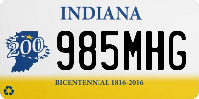 IN license plate 985MHG