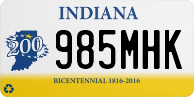 IN license plate 985MHK