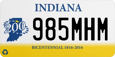 IN license plate 985MHM