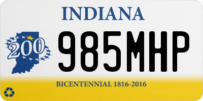 IN license plate 985MHP