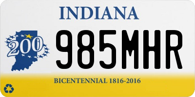 IN license plate 985MHR