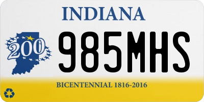 IN license plate 985MHS