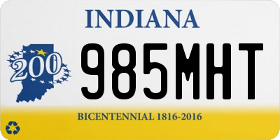 IN license plate 985MHT