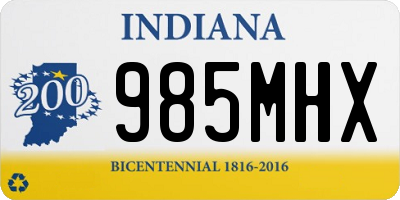 IN license plate 985MHX