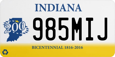 IN license plate 985MIJ