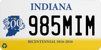 IN license plate 985MIM