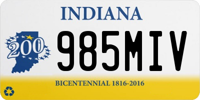 IN license plate 985MIV