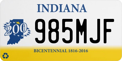 IN license plate 985MJF