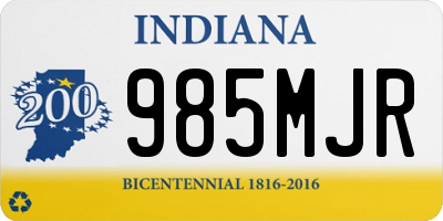 IN license plate 985MJR