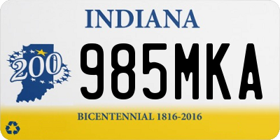 IN license plate 985MKA