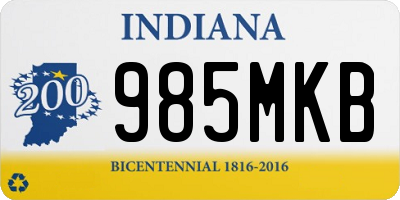 IN license plate 985MKB