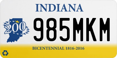 IN license plate 985MKM