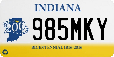 IN license plate 985MKY