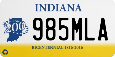 IN license plate 985MLA