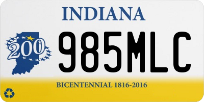 IN license plate 985MLC