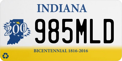 IN license plate 985MLD