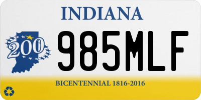 IN license plate 985MLF