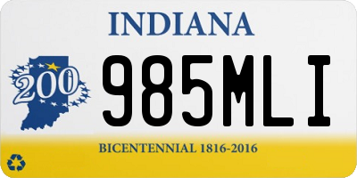 IN license plate 985MLI