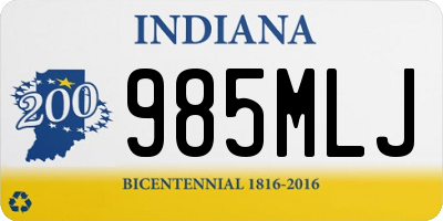 IN license plate 985MLJ