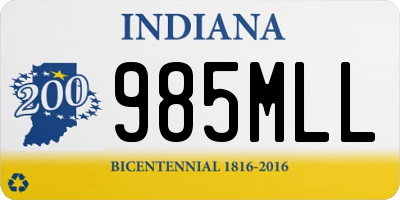 IN license plate 985MLL