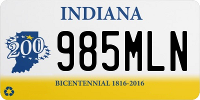 IN license plate 985MLN