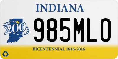 IN license plate 985MLO