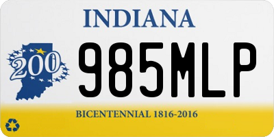 IN license plate 985MLP