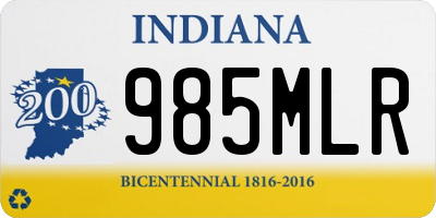 IN license plate 985MLR