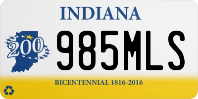 IN license plate 985MLS