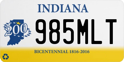 IN license plate 985MLT